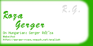 roza gerger business card